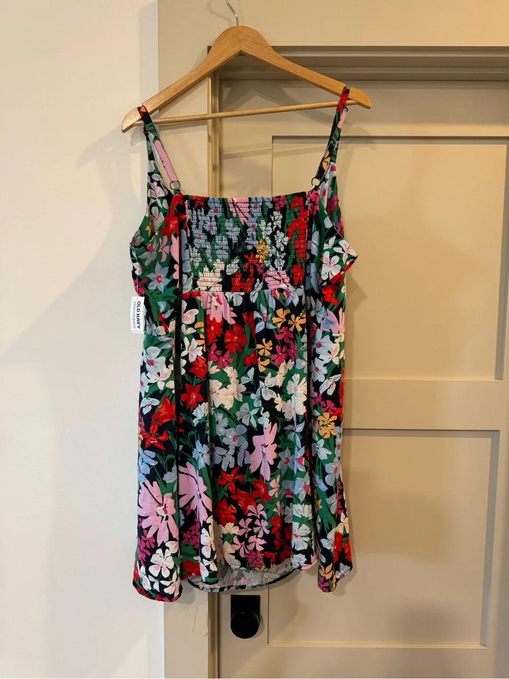 Old Navy 3X Floral linen Slip Dress with Adjustable Straps